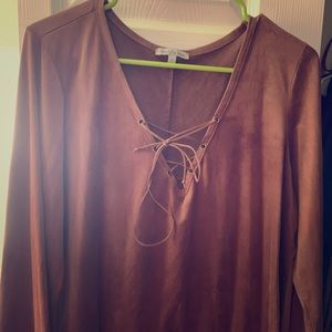 Suede top
